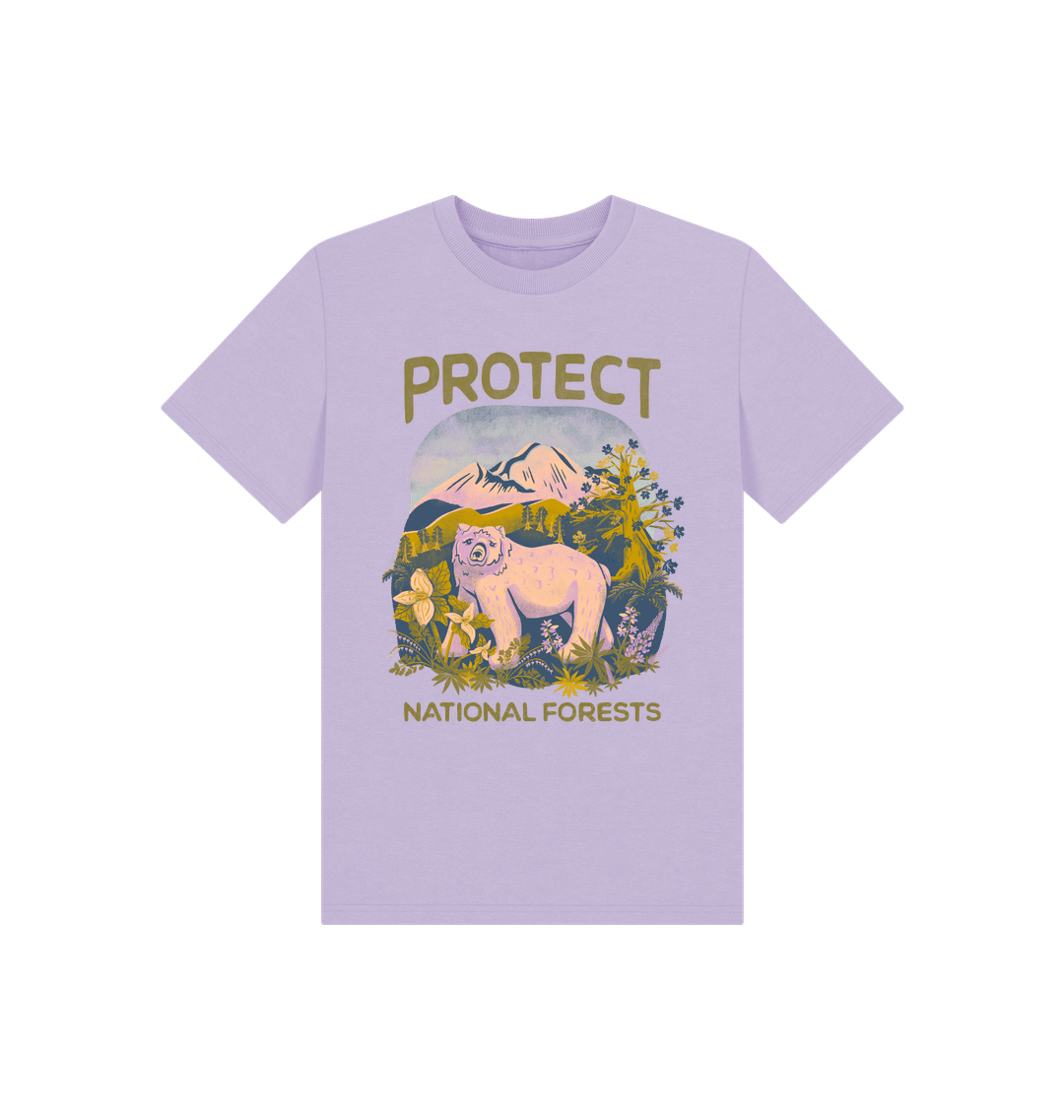 Soft Lilac Printed Kids T-Shirt Front