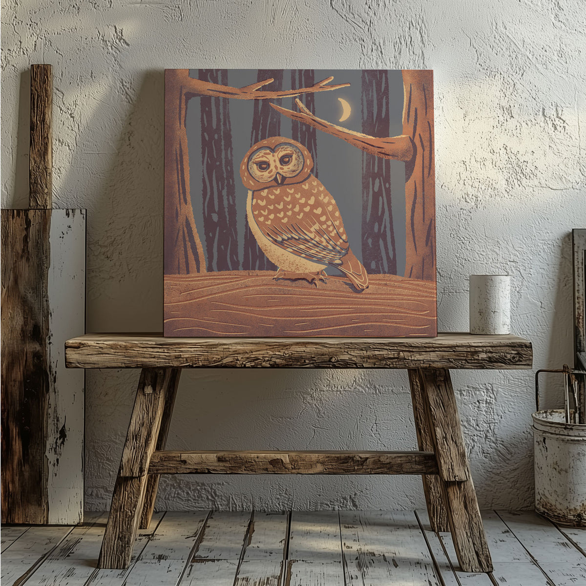 Gevlekte Uil Canvasafdruk