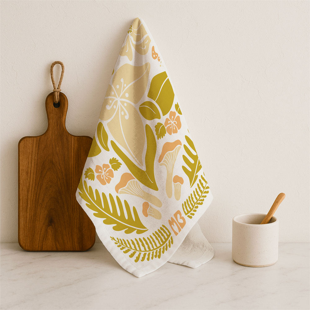 PNW Flora & Fungi Tea Towel