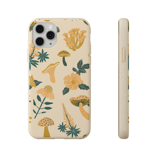 Eco-Friendly Mushroom Floral Phone Case - Forestcore