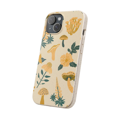 Eco-Friendly Mushroom Floral Phone Case - Forestcore