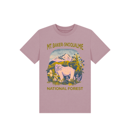 Mauve Printed Kids T-Shirt Front