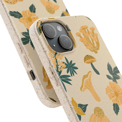 Eco-Friendly Mushroom Floral Phone Case - Forestcore