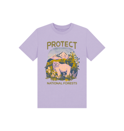 Soft Lilac Printed Kids T-Shirt Front