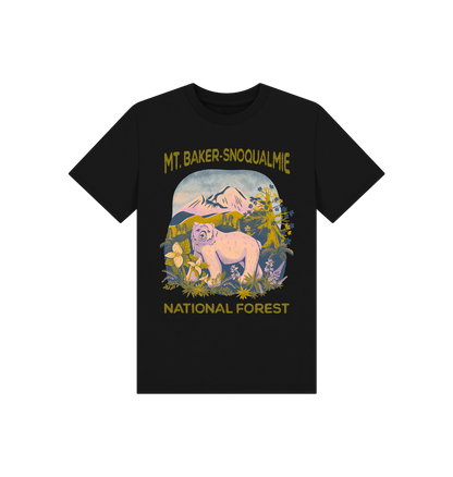 Black Printed Kids T-Shirt Front