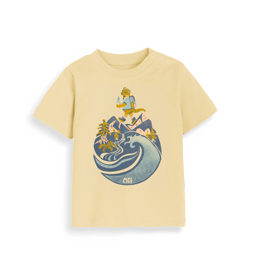 Soft Yellow Printed Kids T-Shirt Front