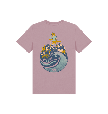 Mauve Printed Kids T-Shirt Back