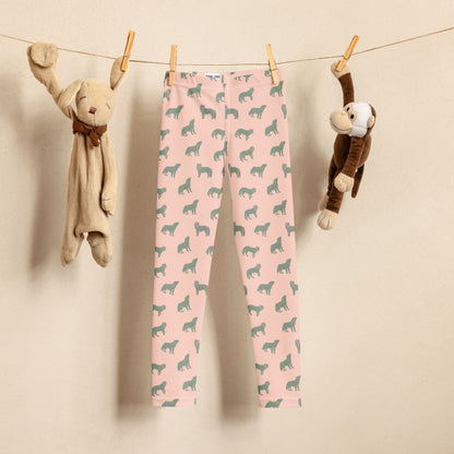 Kid's Gray Wolf Leggings