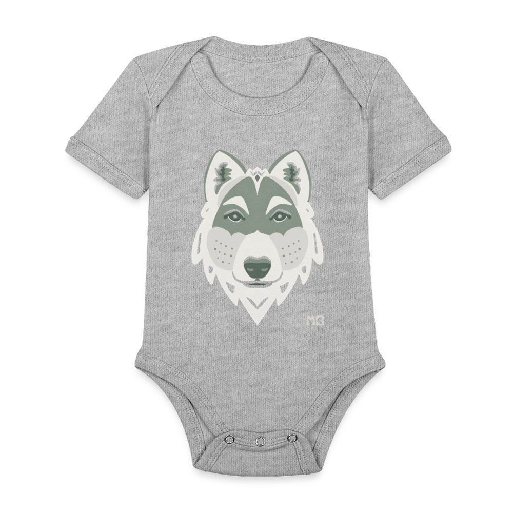 Biologische Romper Grijze Wolf voor Baby's