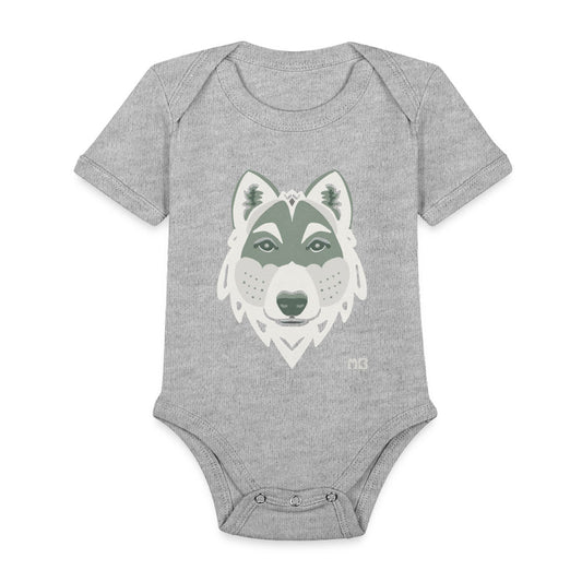 Baby Organic Gray Wolf Bodysuit