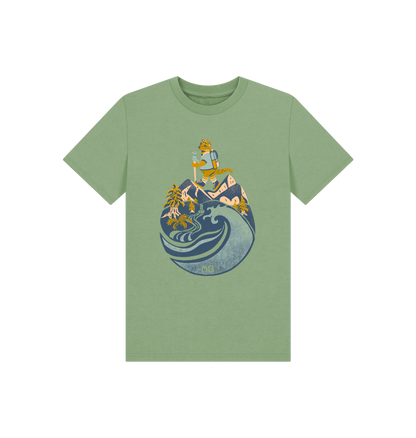 Sage Printed Kids T-Shirt Front