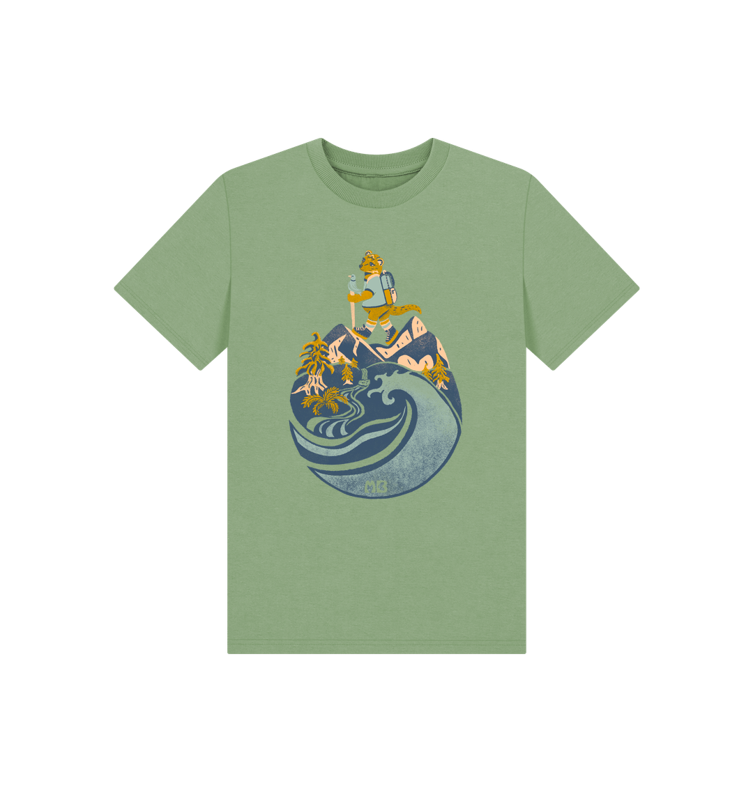 Sage Printed Kids T-Shirt Front