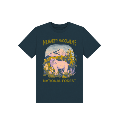 Denim Blue Printed Kids T-Shirt Front