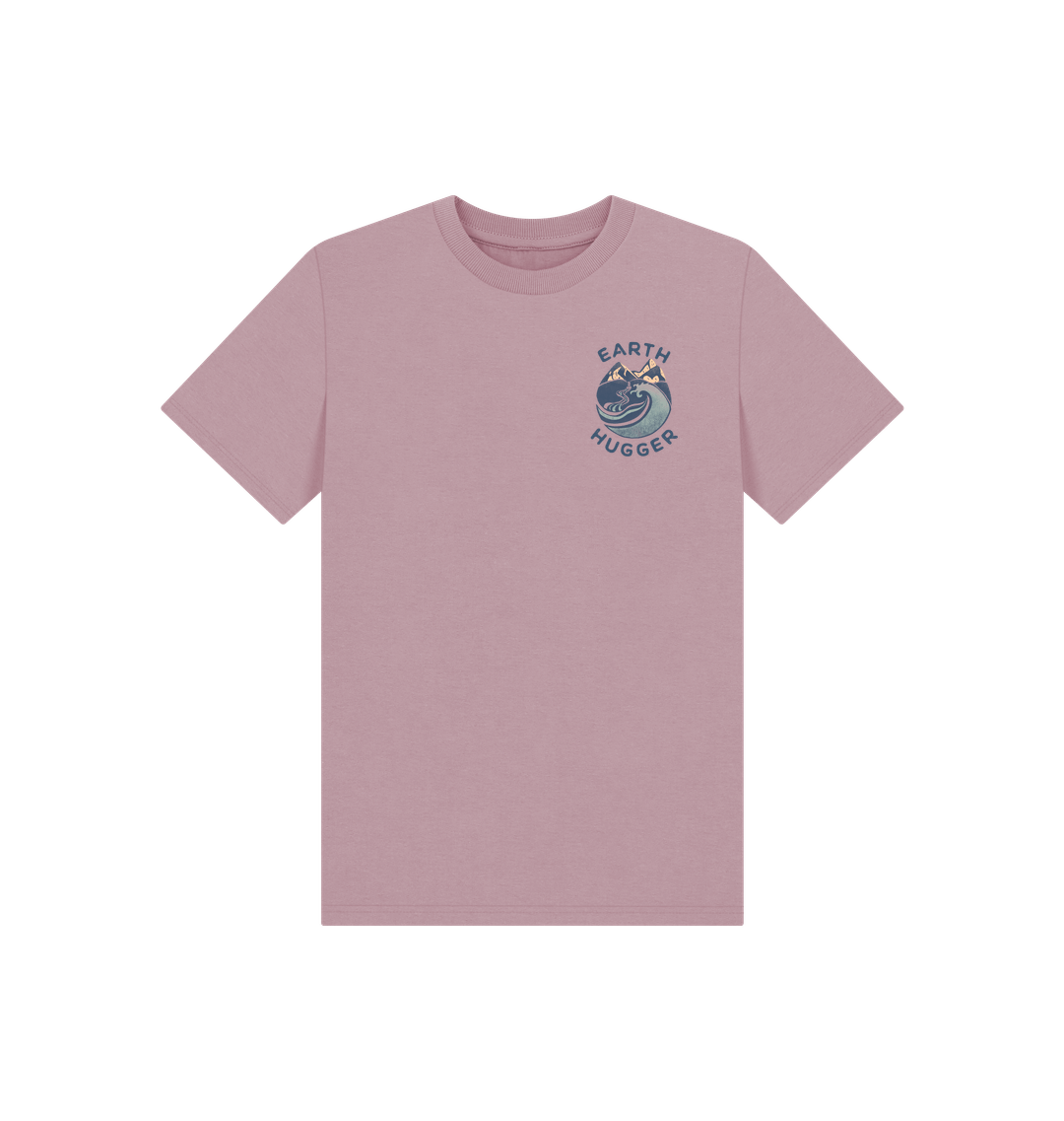 Mauve Printed Kids T-Shirt Front