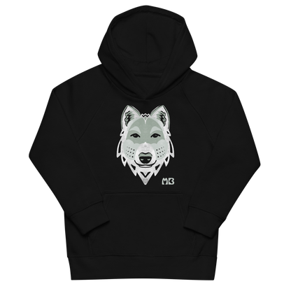 Kids Gray Wolf Eco Hoodie