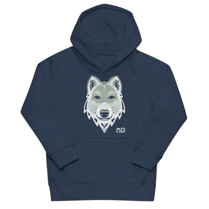 Kids Gray Wolf Eco Hoodie