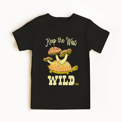 Organic "Keep The West Wild" Turtle Toddler Tee