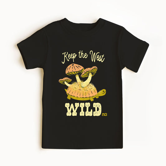 Organic "Keep The West Wild" Turtle Toddler Tee