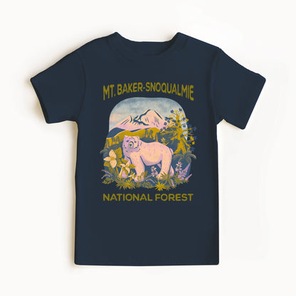 Kid's Organic Tee -  Mt. Baker-Snoqualmie National Forest