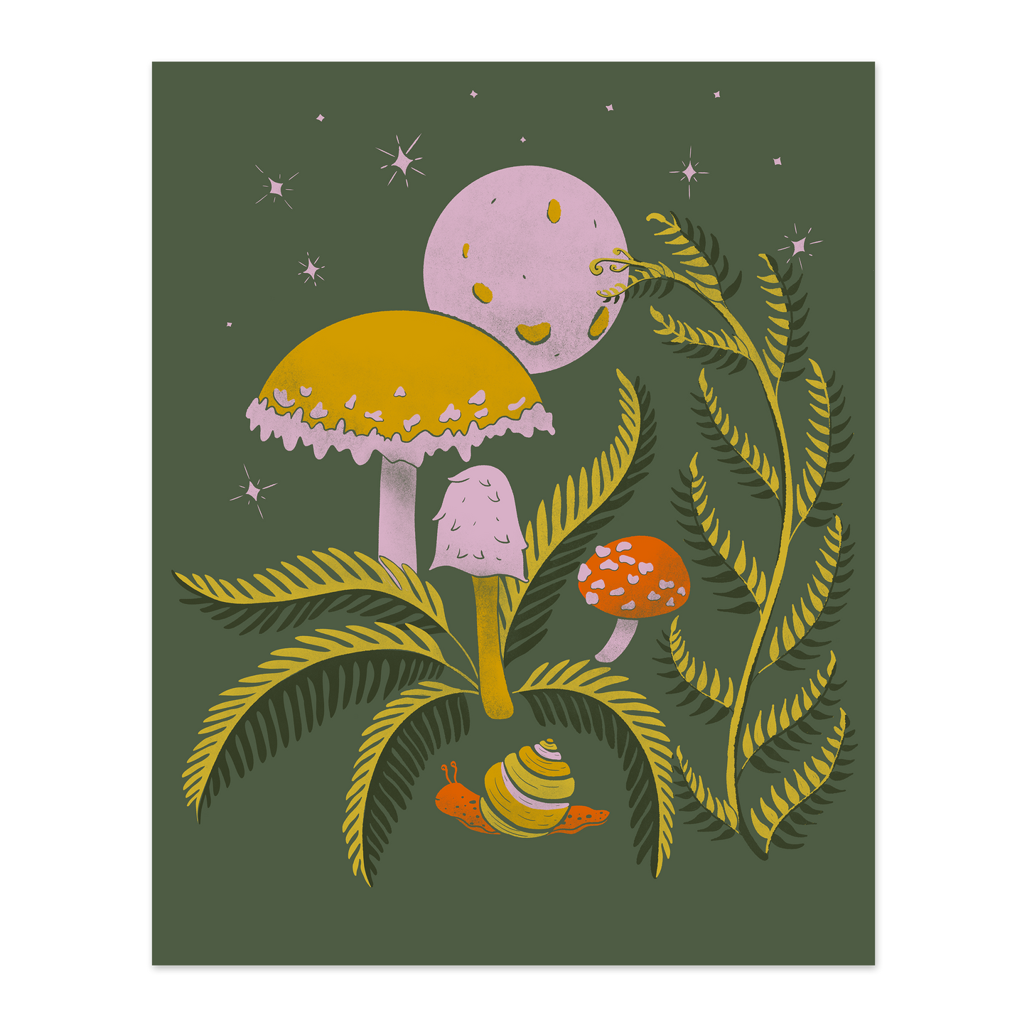 Mushroom Moon Print - 8x10"