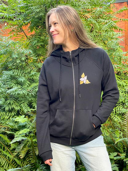 Women's Mushroom Botanical Zip Hoodie