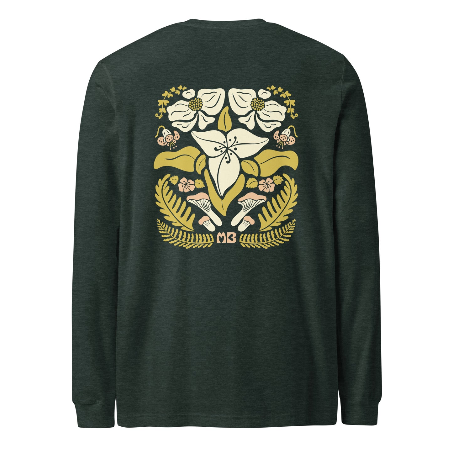 Unisex Trillium T-shirt met lange mouwen