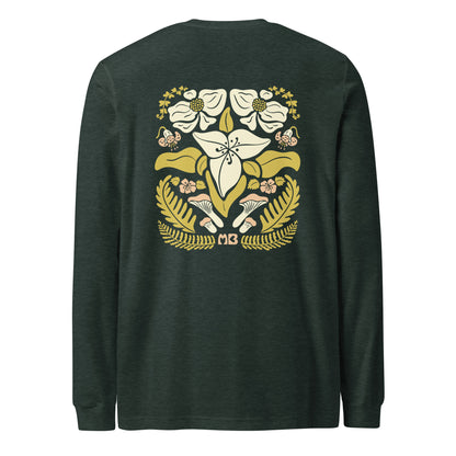 Unisex Trillium T-shirt met lange mouwen