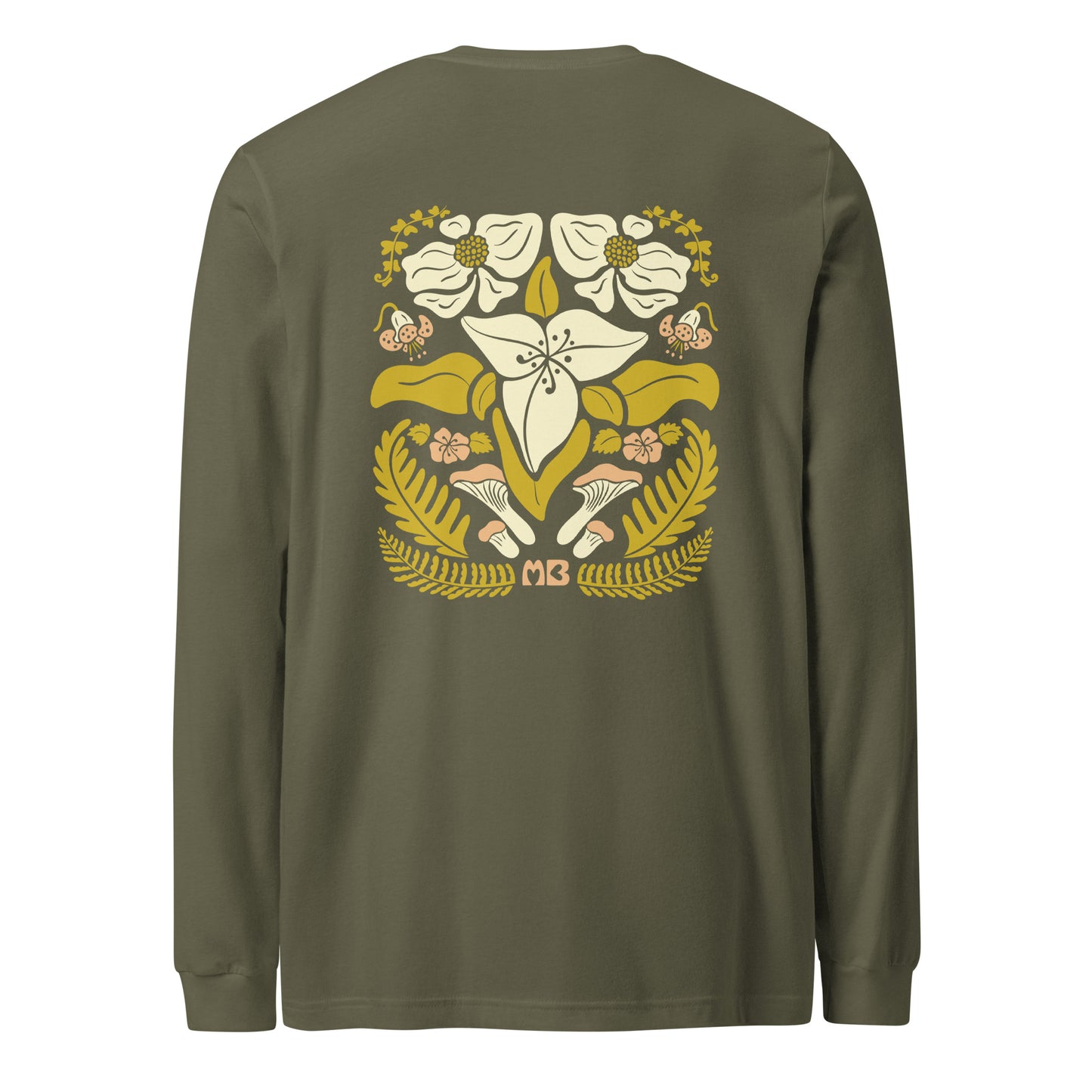 Unisex Trillium T-shirt met lange mouwen