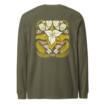 Unisex Trillium T-shirt met lange mouwen