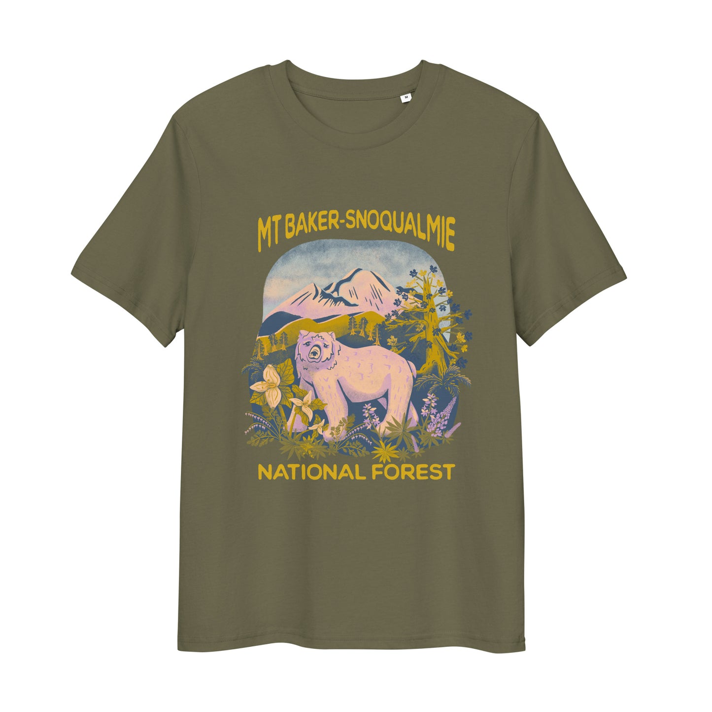 Unisex Mount Baker-Snoqualmie National Forest Tee - Army Green